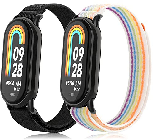 SITAFU Armband Kompatibel mit Xiaomi Mi Band 8 Uhrenarmband Damen Herren, Nylon Verstellbar Sport Ersatzband für Xiaomi Mi Band 8