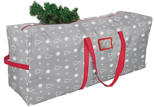 Jangostor Albero di Natale Borsa di Immagazzinaggio - per Alberi di Natale alti 270 cm con maniglie di trasporto doppia cerniera, Borsa Impermeabile di Albero di Natale, 165 * 38 * 76 CM Grigio