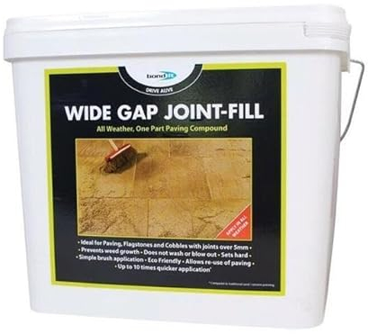 Bond It Wide Gap Paving Pointing Joint Filler Filling Compound Stones Black All Weather Brush-In Flags Stones Slabs 12kg