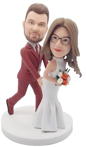 mydedor Bobblehead personalizado, figura totalmente personalizada, figura Bobblehead, figuras de dos personas, escultura de retrato a medida para amores, amigos, pareja