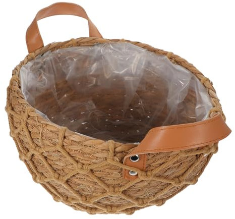 INOOMP Panier à Fleurs Tressé Main Panier Décoratif Naturelle Élégant Et Pratique pour Décoration Intérieure Rangement des Accessoires