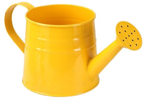 Gralara Regadera de Metal para Jardín Interior, Amarillo