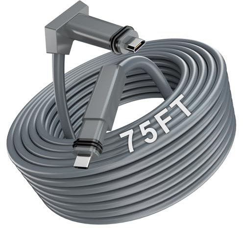 HanCenDa Câble Starlink de remplacement 75 pieds/23 m pour Starlink Actuated Gen 2, câble Starlink pour routeur d'antenne satellite rectangulaire V2, accessoires de câble Starlink, gris étanche