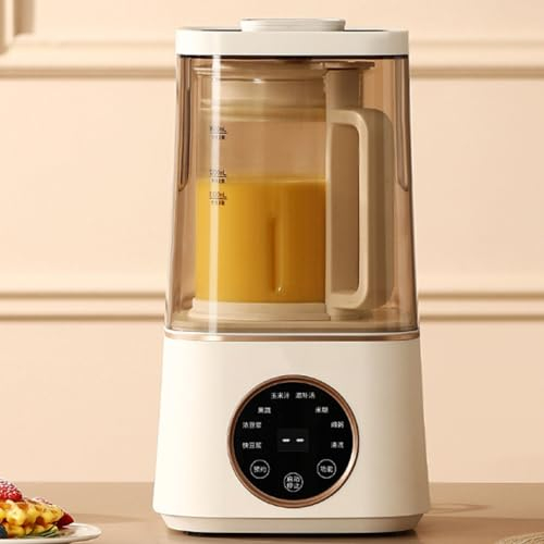 Licuadora de gran capacidad con tapa, rompedor de pared compacto, exprimidor de bajo ruido, 8 cuchillas, potencia de 600 W, ideal para uso doméstico y comercial
