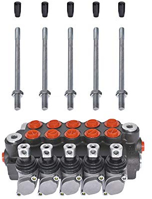 WYZSXX 5-Spulen 11 gpm 3625 psi hydraulisches Wegeventil, SAE-Anschlüsse, doppeltwirkendes Ventil für kleine Traktoren, Traktoren, Lader, Holzspalter