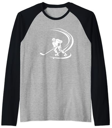 Eishockeyspieler Skizze Eissport Eishockeyschläger Raglan