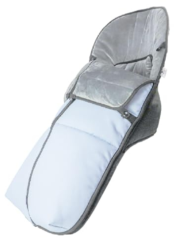 Various - Saco de Silla de Paseo Universal de Polipiel con Forro de Polar Térmico, Impermeable y Suave, Saco de Abrigo para Carrito de Bebé de Invierno Color Azul