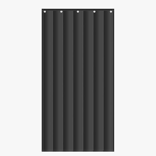Tenda isolante per porta per privacy e insonorizzazione, oscurante, per patio, cucina e camera da letto, mantiene al caldo e blocca la luce grigio scuro, 80 x 240 cm