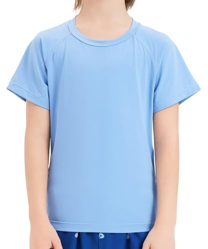 TBoonor Kinder UV Shirt - Rashguard Shirts für Jungen Kurzarm | Schwimmshirt für Kinder Schnelltrocknend - Badeshirt UV Jungen Schutz UPF 50+
