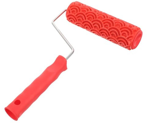 Uonlytech Muster Farbroller Gummiwalze Mit Geprägtem Fischschuppen-design Rutschfeste Strukturwalze Für Wandfarben Und Dekorative Wandstruktur Langlebiger Diy-wandroller Aus Flexiblem Gummi
