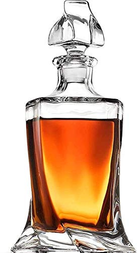 Ensemble de carafe à whisky en verre de whisky Carafes à décanter à whisky for spiritueux Carafe à whisky en verre de cristal Liqueur de whisky sans plomb for alcool Bourbon Scotch 27,05 oz