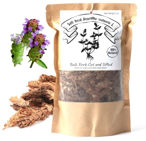 EidolonGreen [China Medicinal Herb] Wild Prunella Spike Dried, Self Heal Prunella vulgaris L,Bulk(Loose) Herb Cut and Sifted,(xia ku cao/夏枯草) Natural 100% Health Tea (2 Ounce (Pack of 1))
