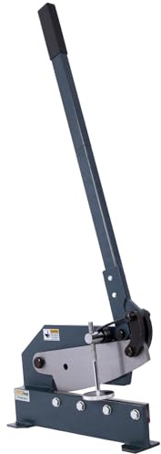 Industrial Sheet Metal Plate Shear, Heavy-Duty Manual Hand Plate Cutter with High Carbon Steel Blades, Solid Construction Mounting Type Metal Shear for Cutting Steel (10-Inch)