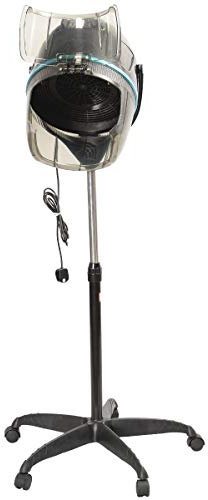 DUIRHNFV Secador de Pelo con Capota de ABS Premium, Soporte de Metal con Ruedas universales, Altura Ajustable, Temporizador y Control de Temperatura, secador de Pelo Profesional