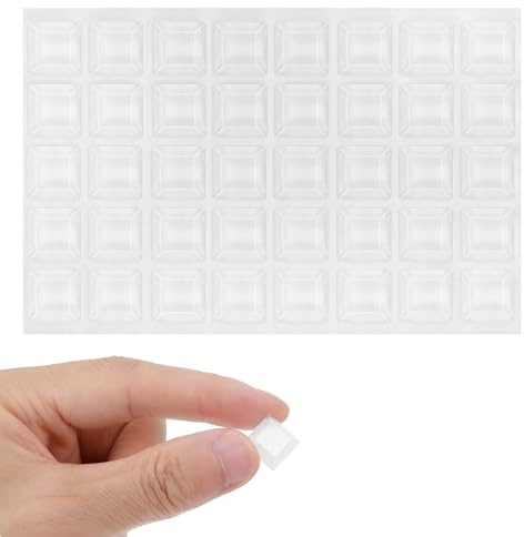 40 Stück Gummipuffer Viereckig Transparent Gummifüße Selbstklebend Elastikpuffer Klein Dämpfung Pads Türpuffer Anschlagpuffer für Glasplatten Schränke Möbel Schubladen Tastatur