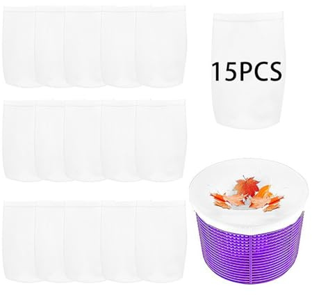 ApollOptimum 15 Stück Pool-Skimmer - Socken – Feinfilterung gegen Blätter, Insekten, Pollen, Schlacken und kleine Partikel – Schutz für Pumpe und Filteranlage – Pool, Teich- und Schwimmbadzubehör
