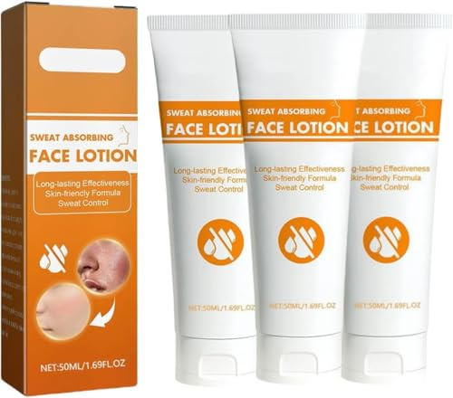 Antitranspirant Visage, Anti-Transpirant Visage, Lotion Absorbante pour Le Front Et Le Cuir Chevelu, Contrôle de La Peau Grasse pour Femmes Et Hommes, Hyperhidrose (3 Pièces)