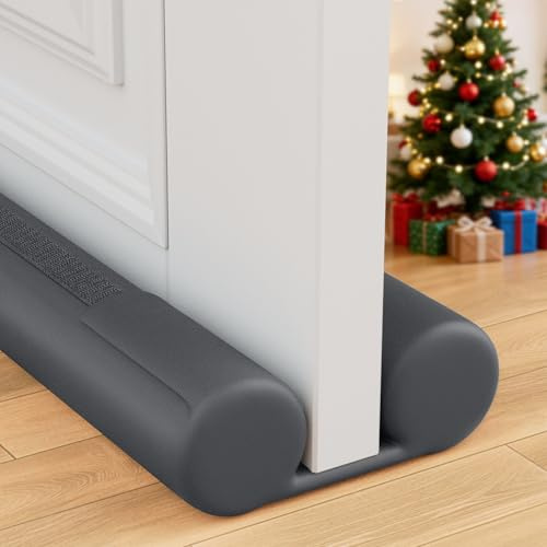 ComfyInLove Under Door Draft Stopper for Bottom of Door, Weather Stripping Door Seal, Covers Gap Up to 2.36, Adjustable Door Sweep for Interior Doors and Exterior Cold Air, Noise, Dust, Light (Gray)