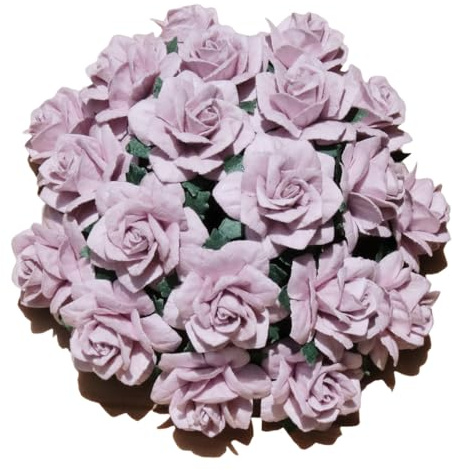 Fiori di carta rose lilla stellate 25 mm - 50 pezzi