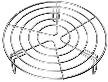 Edelstahl Einlegerost Dampfrost, Topfständer Dünsteinsatz Abkühlrost Vielseitiger Kochständer Für Töpfe Zum Dämpfen Von Speisen, Als Kuchengitter Und Topfuntersetzer (23 * 5.5cm,Silber)