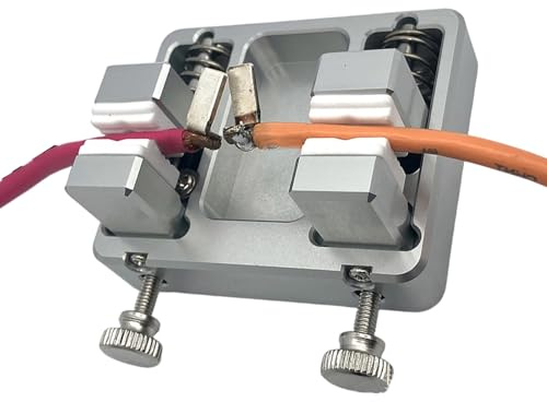 Abrazadera de soldadura - Soporte para dispositivo de unión de cables, abrazadera de soldadura de mesa ajustable con mordazas resistentes al calor, apertura de 11 mm para fijación PCB, fijación de