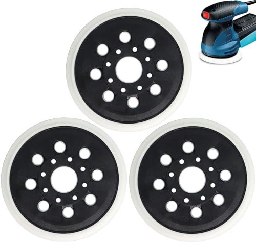 Plato de Lijado de 125 mm Compatible con Bosch RS035 Skil 7402/7490 | Para GEX 125-1 AE, PEX 220 A, PEX 220 AE, Repuesto para Lijadoras Orbitales, Fácil de Instalar, 2 Unidades