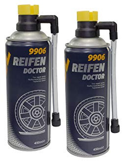 MANNOL Reifen Doktor Pannenspray Reifendicht 2 Stück á 450 ml