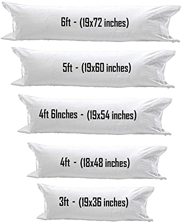 Long Premium Bolster Body Pillow (Small Double-4ft) – 100% Virgin Hollowfibre Filling - Comfort Pregnancy Maternity Orthopedic Soft Support for Side and Back Sleepers Pillow Only