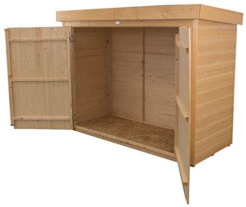 Forest Garden 1.9m x 0.87m Wooden Bike Shed|Outdoor Storage|15 Yr Anti-Rot