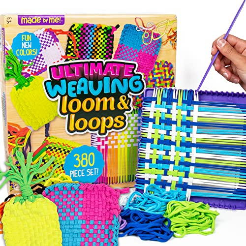 Made By Me Ultimate Weaving Loom by Horizon Group USA, Includes Over 380 Craft Loops & 1 Weaving Loom (Amazon Exclusive), Multicolor