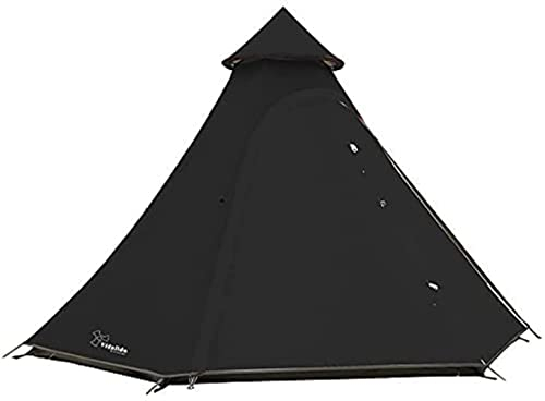 Sport Tent wasserdichte Campingzelt Familienzelt Tipi Zelt Outdoor Doppelschichten Teepee 3.1M / 10ft Pyramidenzelt Indianzelt mit festen Groundsheet Schwarz