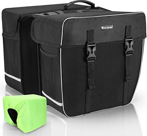 WESTGIRL Fahrradtasche für Gepäckträger - Satteltaschen für Fahrrad Gepäckträger wasserdicht - Hinterradtasche Doppeltasche für E-Bikes MTB Rennrad - Fahrrad Tasche Gepäckträgertasche, 30L