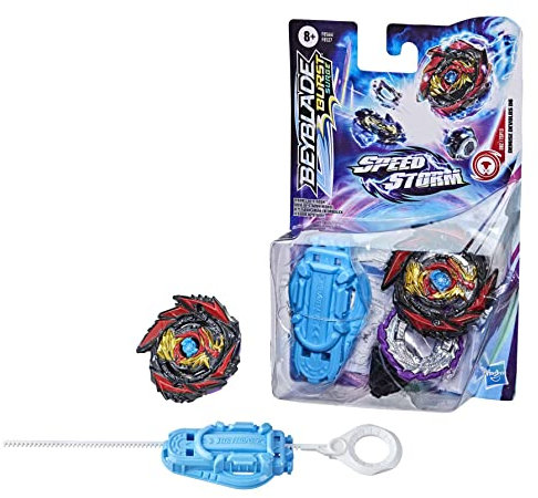 Hasbro Beyblade Burst Surge Speedstorm Demise Devolos D6 Kreisel Starter Pack – Battle Kreisel mit Starter, Multi Colour