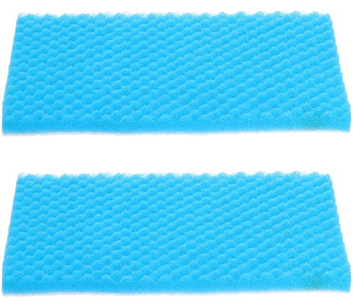 POPETPOP Aquarium Filter - 2Pcs Foam Filter Pads Set 9.8×11.8 Sponge Pad Thick Fish Tank Filter Sponge Purify Cleaning Filter Mat Replacement for Fish Tank Accessories, Sky- blue