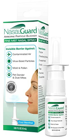 NasalGuard Fine Mist Nasal Spray – Reduce Inhalation of Harmful Airborne Particles. Patented Positive Ion Technology. Drug-Free, No-Drip and Safe for Daily use…