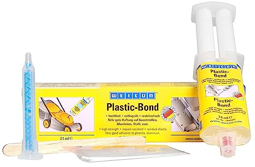 WEICON Plastic-Bond 24 ml mit Mischdüse 24 ml, lösemittelfreier 2-Komponenten Acrylat-Strukturklebstoff