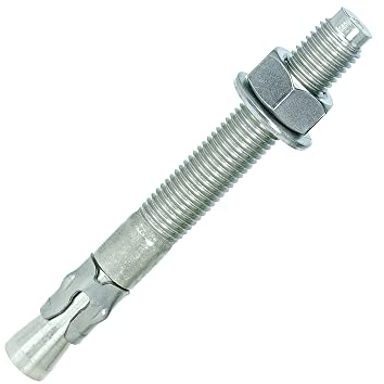 Isolbau Bolzenanker Stahl A2 - Stahlanker aus verzinktem Edelstahl A2 Inox - M16 x 145 mm, fixierbare Dicke: 40 mm - 10 Stück