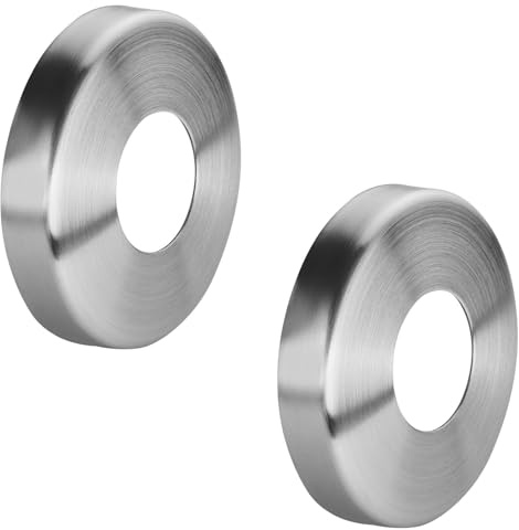 2 x Edelstahl Rosette Ø 105 mm für Bodenanker mit Ø 100 mm Abdeckung für Rohrhalter von SO-TOOLS®