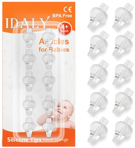 MEGA PACK 20 Olive Nasali Per Lavaggi Neonato, 20 Beccuccio Morbido Lavaggio Nasale Bambini, Oliva Silicone Riutilizzabile, Sterilizzabili - tappini Siringa Per Nasali, 20 ugelli - Da 4 Mesi.