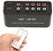 4 Way AV Switcher, 4 in 4 Out Composite Video L R Stereo Audio Selector Box, Stereo Selector with IR Remote Control for CD DVD Active Speakers