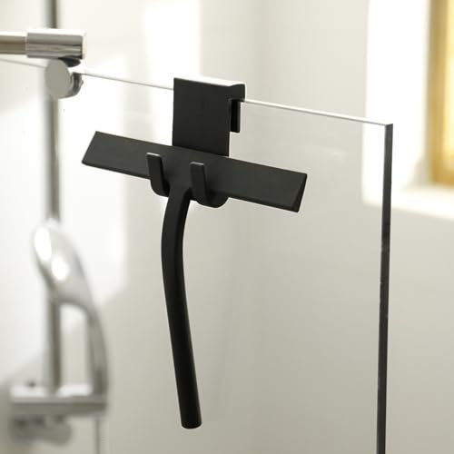 JNBGTU Rasquetas Limpiacristales para Ducha Escobilla para Puerta Cristal Ducha Rasqueta Limpiacristales con Soporte 22cm Limpia Mamparas Ducha Cristal para Cuarto de Baño, Espejo, Ventana, Cristal