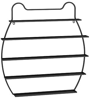 ZBJDX Nagellack Organizer Zur Wandmontage, Metall Nagellackregal, Regalhalter füR Flaschen Mit äTherischen öLen, Ausstellungsregale füR Nagelstudio und Zuhause,Schwarz