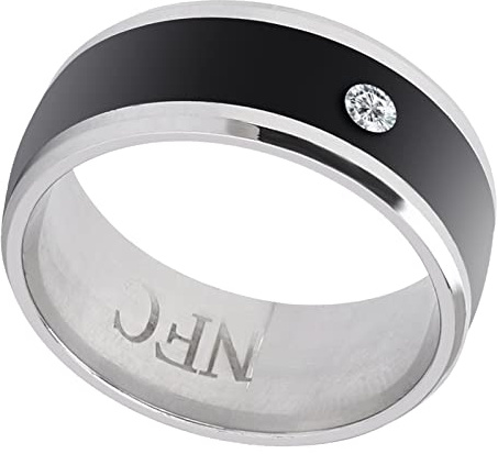 Smart Ring, NFC Ring Multifunktions Smart Ringe Herren/Damen Smartringe Fitness Ring Tracker Fitnessring magisches tragbares Gerät universell für Mobiltelefone (Größe 11)