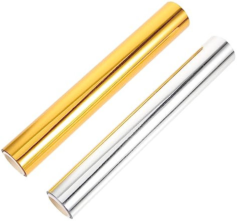 PAMINGONO 6rollen Heißaktivierte Foil Transferpapier Für -projekte Glitzernde Aluminiumfolie Für Kreative Bastelarbeiten Für Scrapbooking Und Textildesign