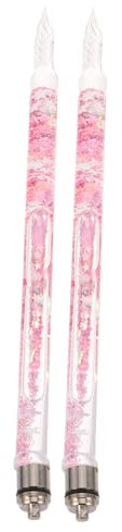 JEWEDECO 2stücke Handgefertigte Glasfeder Kalligrafie Stift Vintage Glasdip-stift Für Kreative Schreibprojekte Klare Farben Mit Leuchtenden Tinten Für Und Kunst