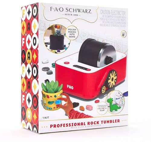 Professional Rock Tumbler Kit with 22 Pieces, Including Clay & Gemstones