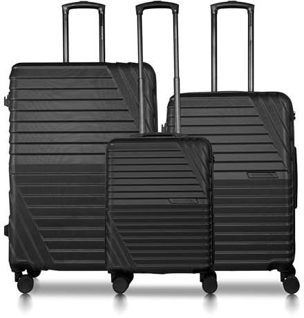 Cocoono Koffer Set 77cm, 68cm, Handgepäck Koffer in einem Set, robuste Reisekoffer mit sanften Rollen & TSA Schloss, Reisekoffer, Trolley (anthrazit)