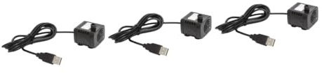 YARNOW Lot De 3 Distributeurs De Bouteilles Gonflables Électriques Portables Et Silencieux Pour Piscine Pompe À Eau Automatique Mini Pompe Étanche Noire