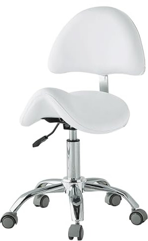 WWERTYY Ergonomischer Sattelhocker mit Rückenlehne, höhenverstellbar, Drehstuhl für Dentalhygieniker, für Küche/Geschäft/Krankenhaus