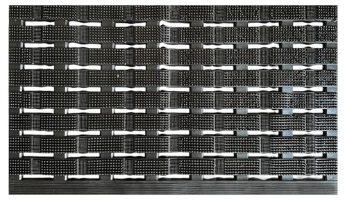 LSC LATTICE Rubber Door Mat Heavy Duty Non Slip Large Entrance Front Door Mat for Indoor & Outdoor Use Dirt Scraper Garden & Playground Matting (43 x 75 cm) (PACK OF 1)